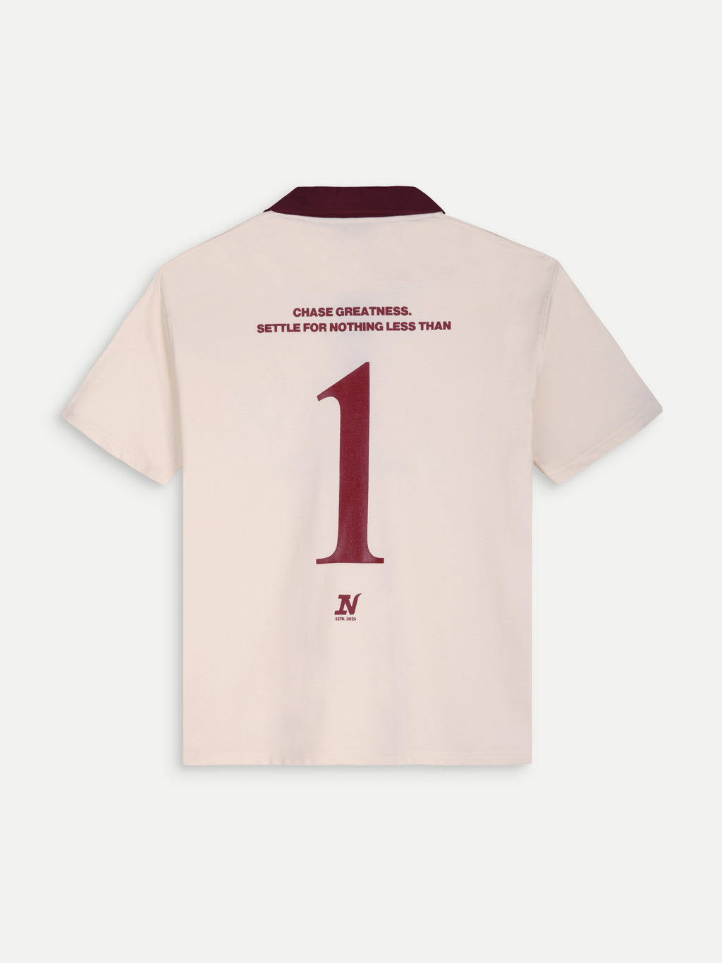 CLUB POLO JERSEY — WHITE MAROON
