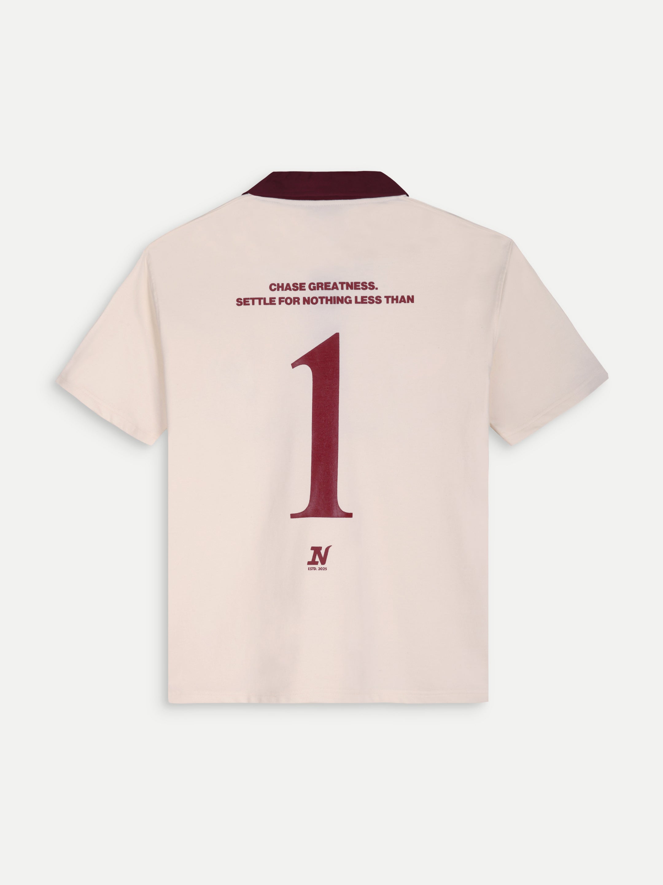 CLUB POLO JERSEY — WHITE MAROON