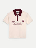 CLUB POLO JERSEY — WHITE MAROON