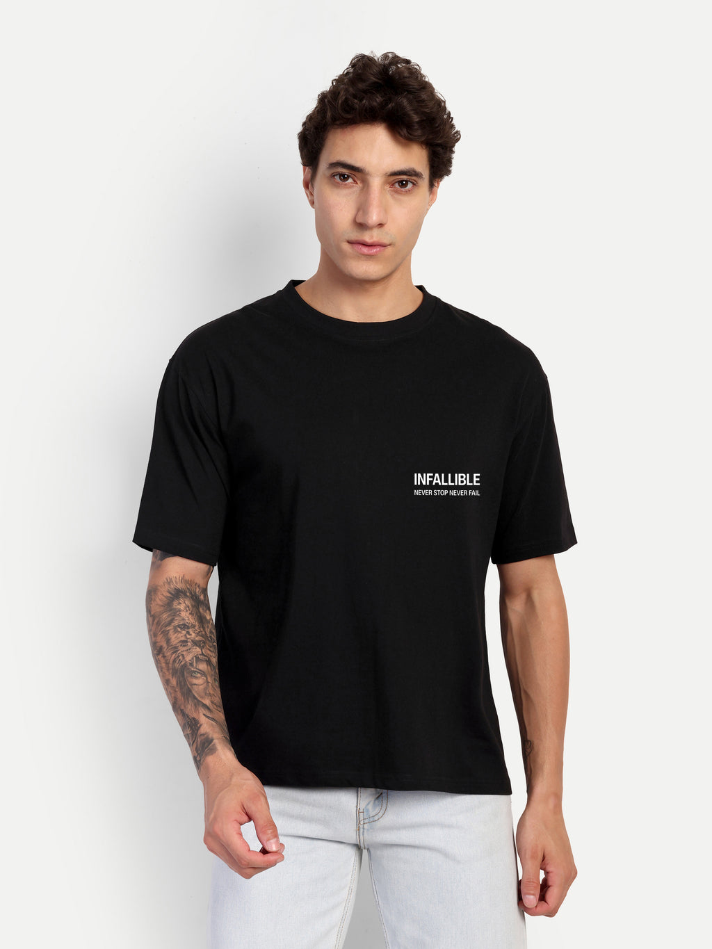 YOUTH BOXY TEE — BLACK