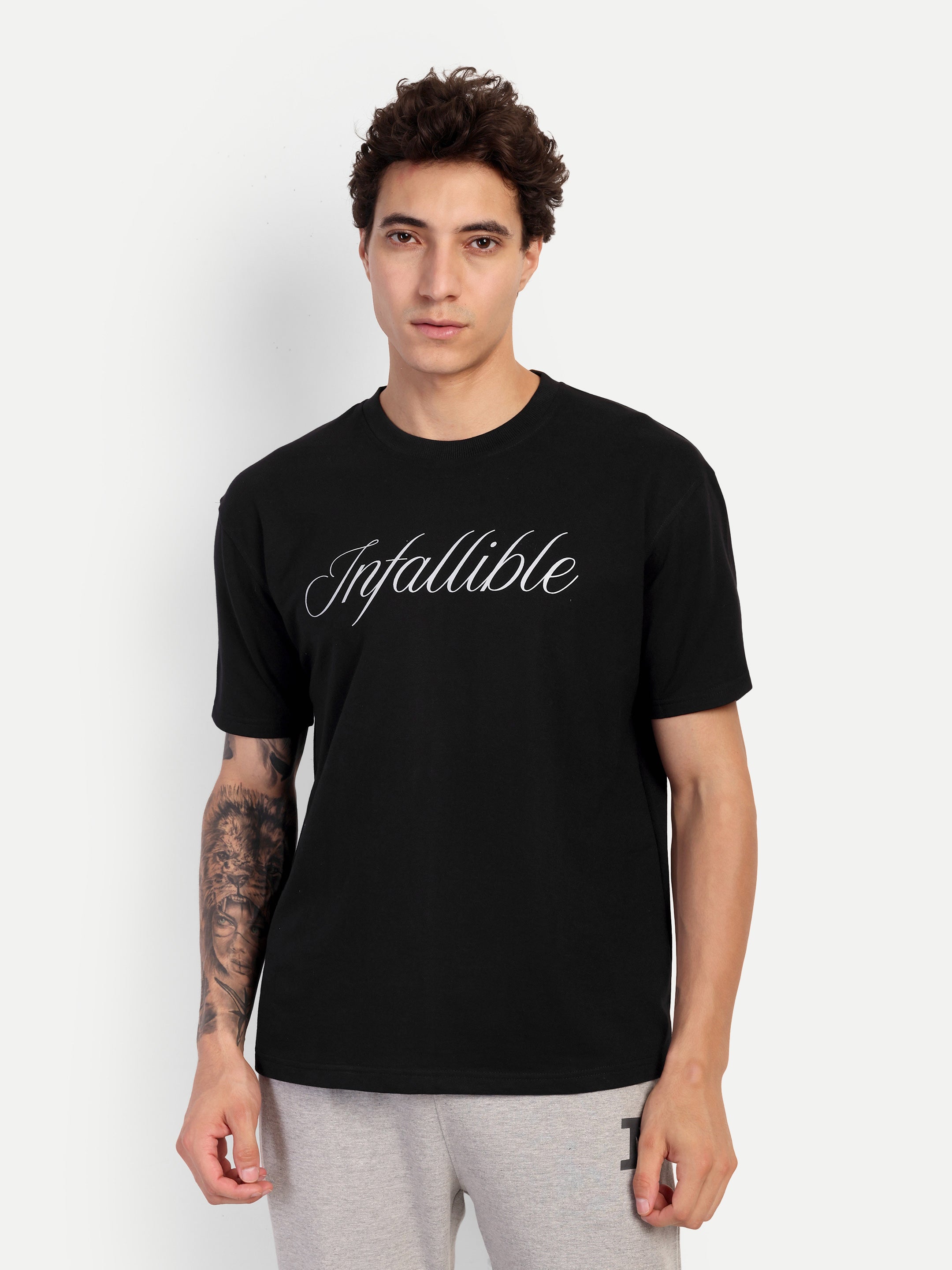 STANDARD TEE — BLACK - OVERSIZED