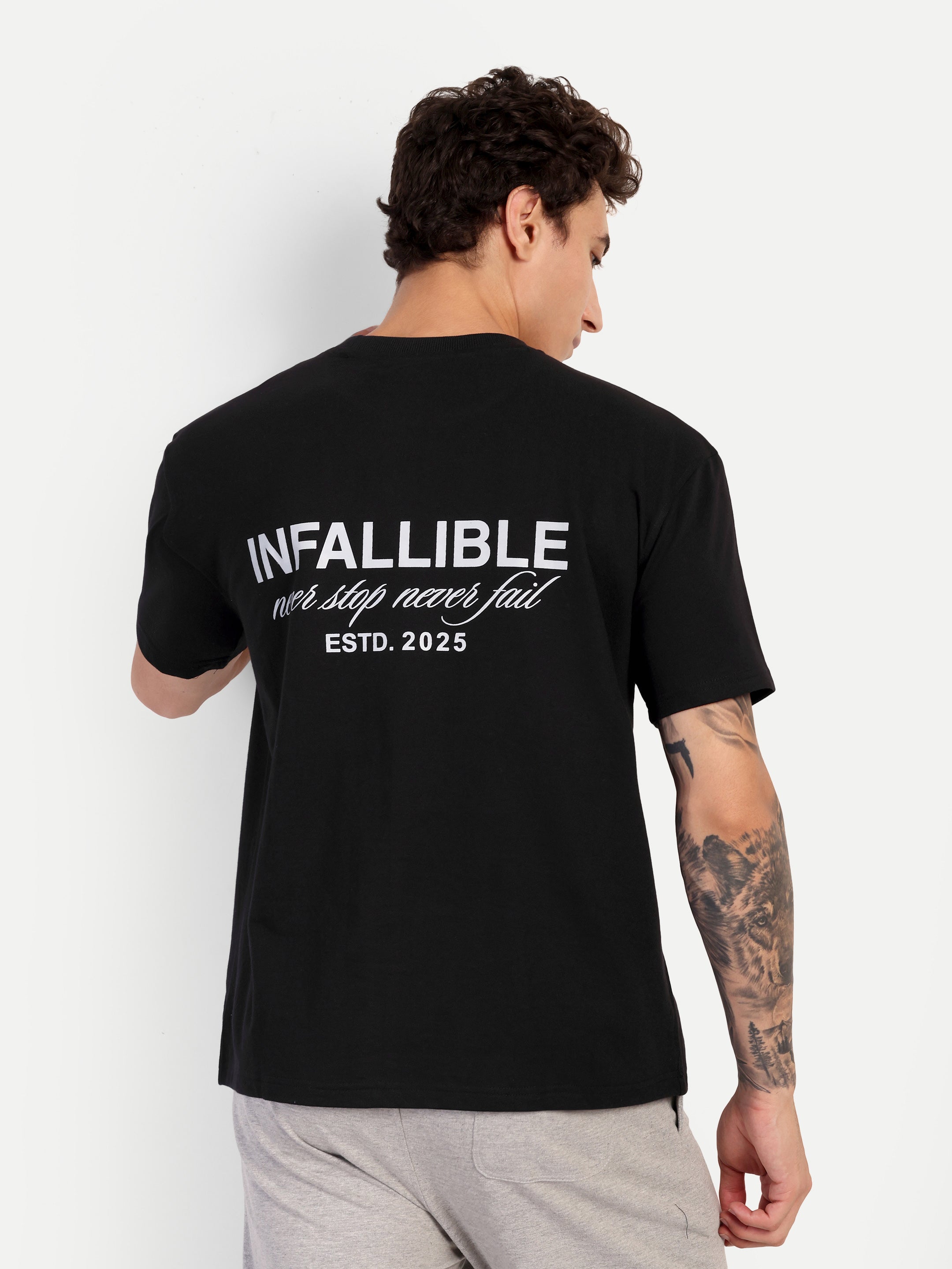 STANDARD TEE — BLACK - OVERSIZED
