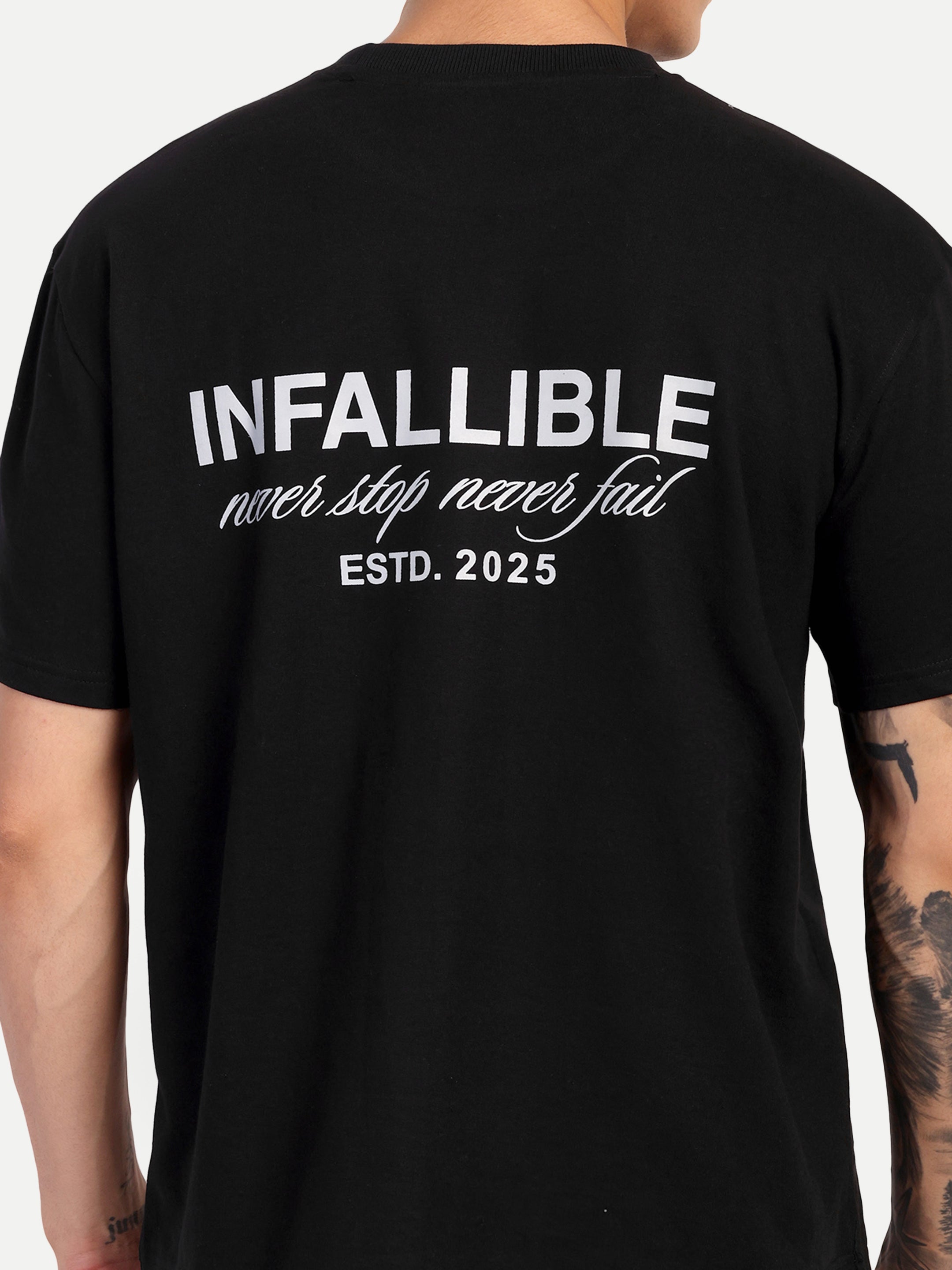 STANDARD TEE — BLACK - OVERSIZED