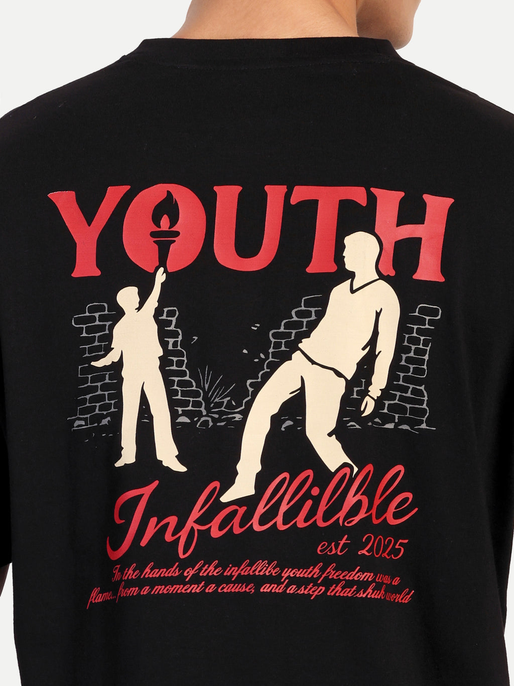 YOUTH BOXY TEE — BLACK