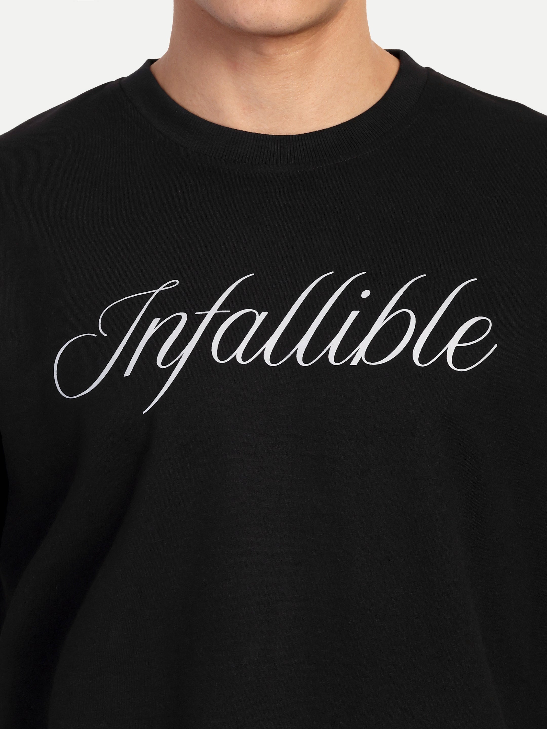 STANDARD TEE — BLACK - OVERSIZED