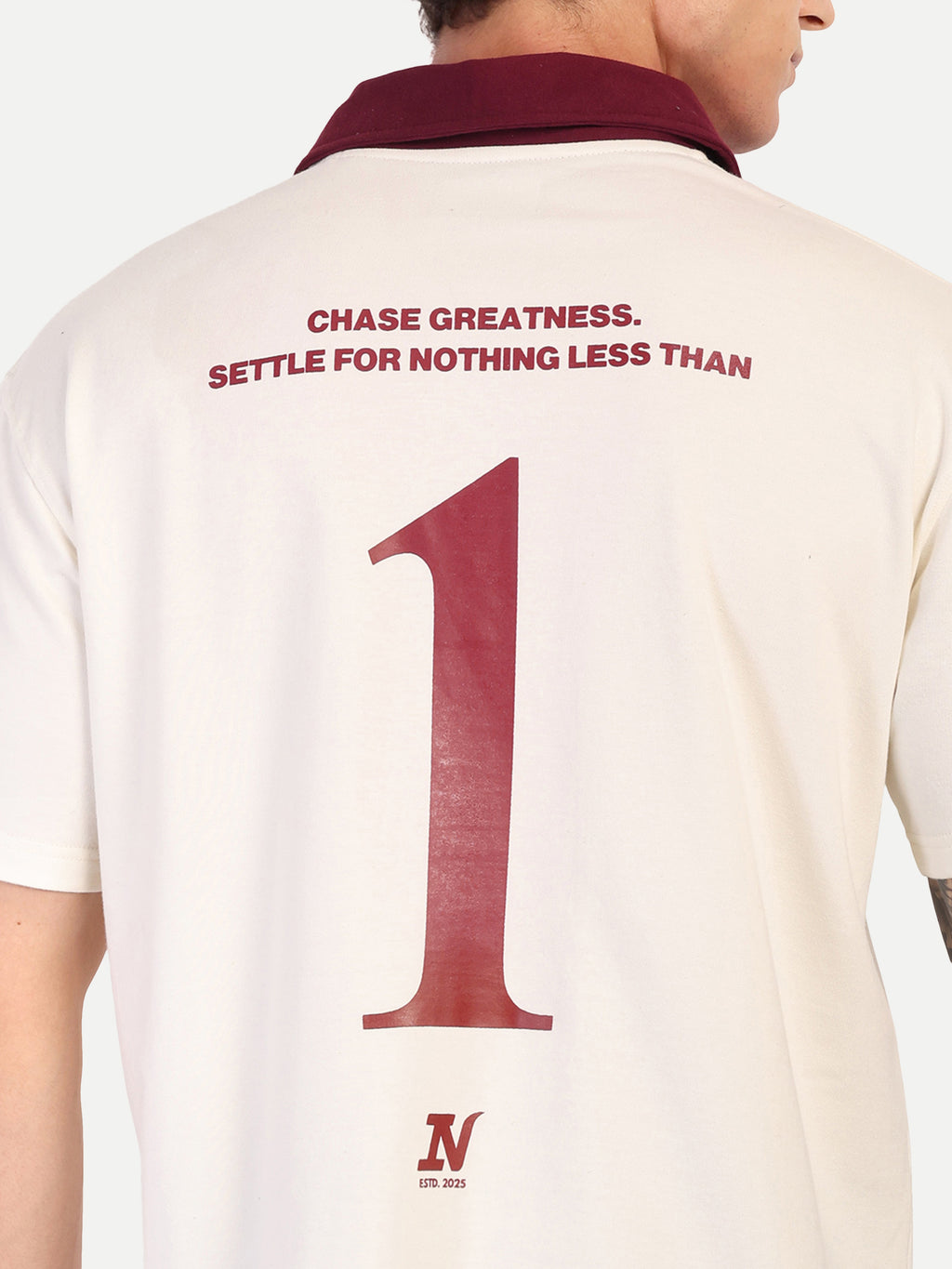CLUB POLO JERSEY — WHITE MAROON