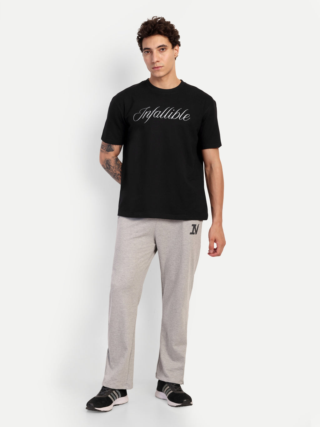 STANDARD TEE — BLACK - OVERSIZED