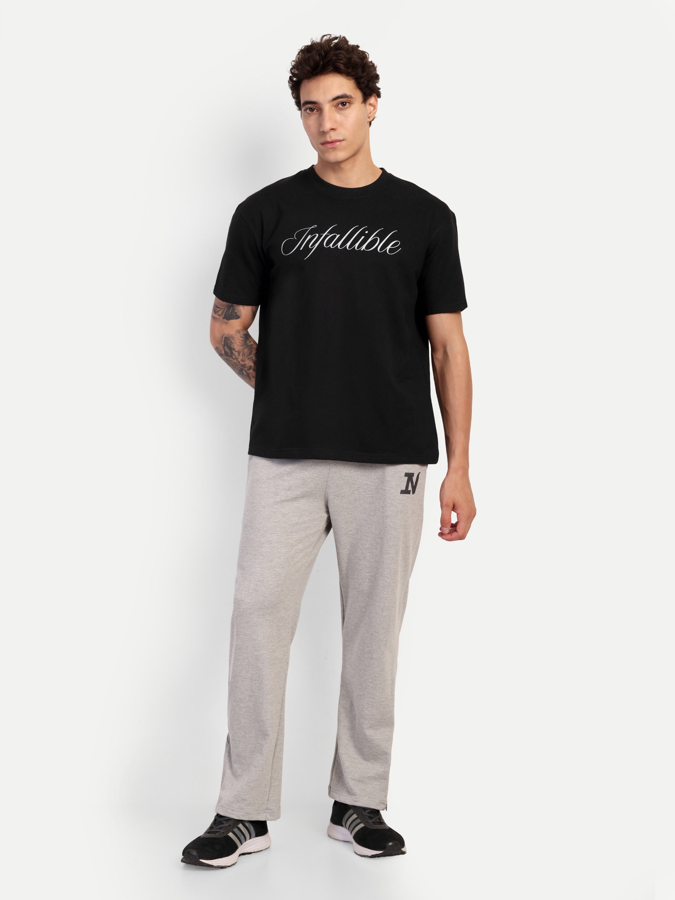 STANDARD TEE — BLACK - OVERSIZED